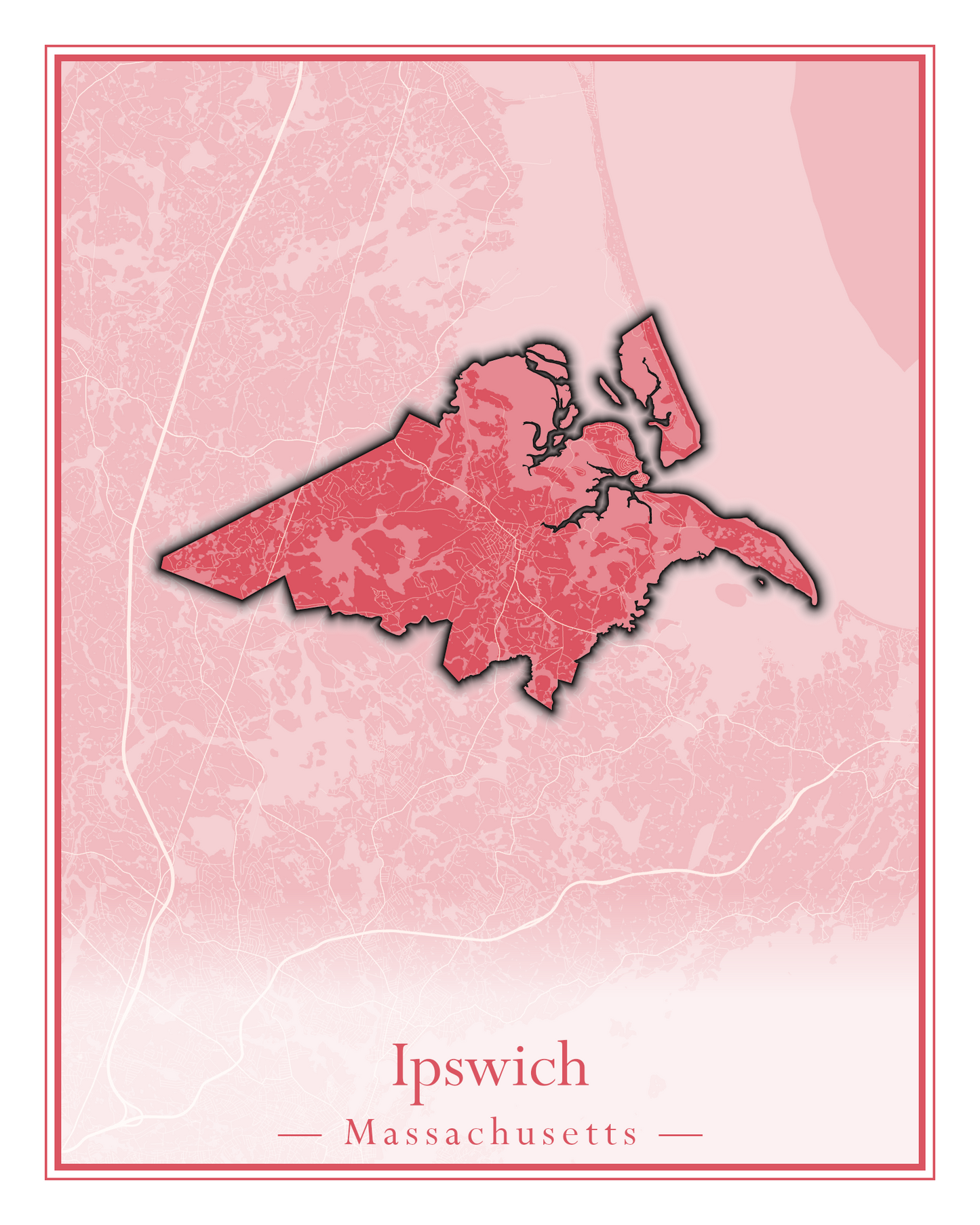 Massachusetts Towns - Street Map (Hudson - Ipswich)