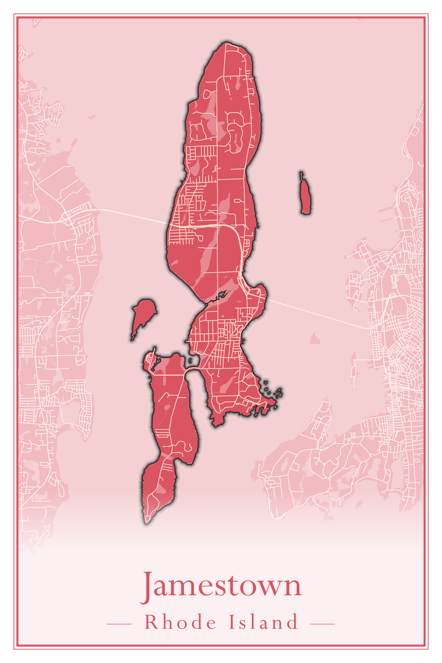 Rhode Island Towns - Street Map (Glocester - Johnston)