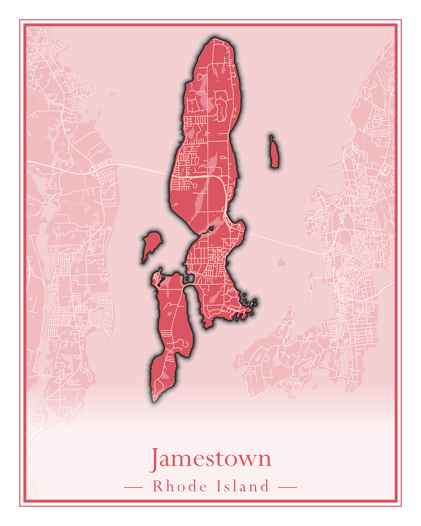 Rhode Island Towns - Street Map (Glocester - Johnston)