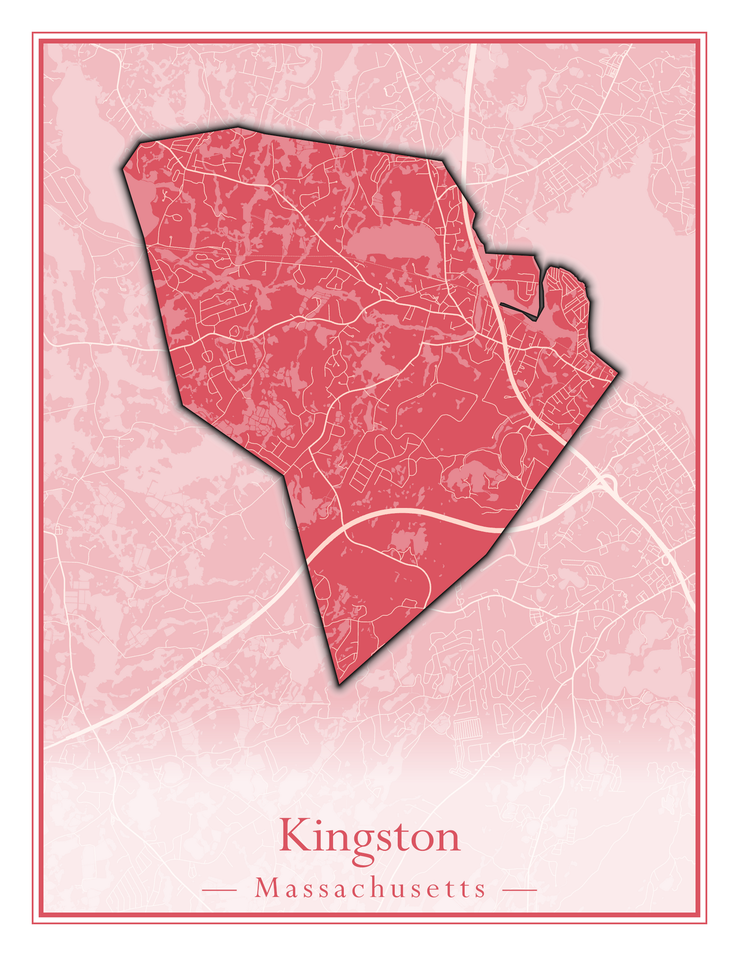 Massachusetts Towns - Street Map (Kingston - Lanesborough)