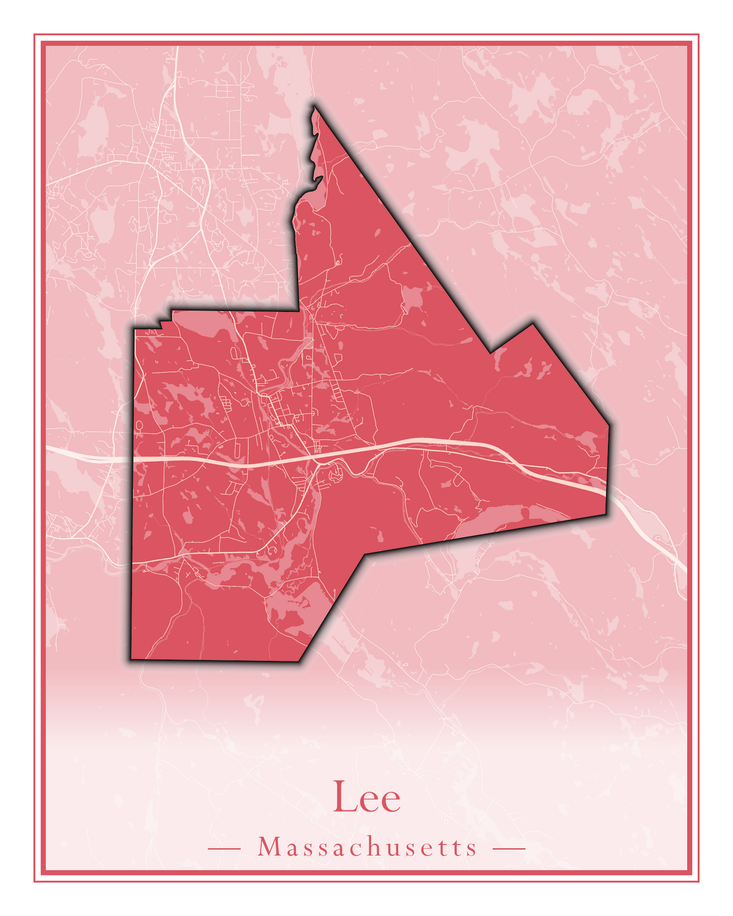 Massachusetts Towns - Street Map (Lawrence - Lenox)