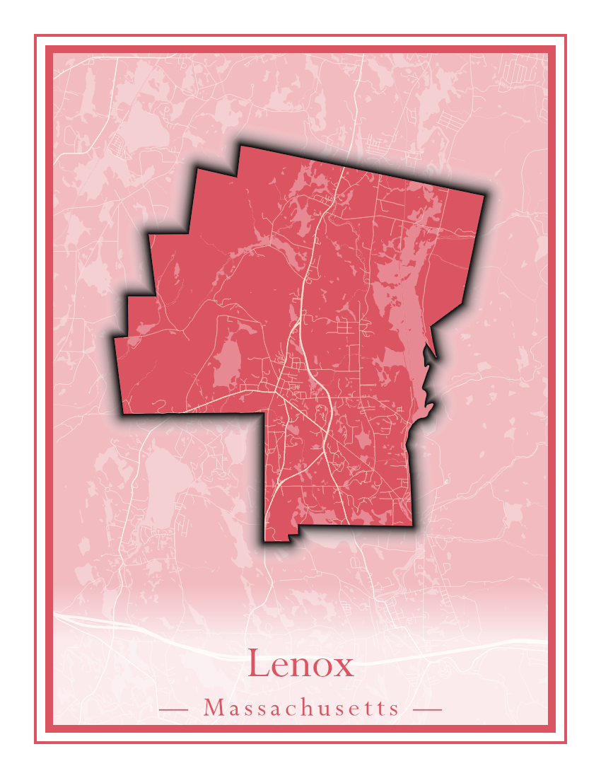 Massachusetts Towns - Street Map (Lawrence - Lenox)