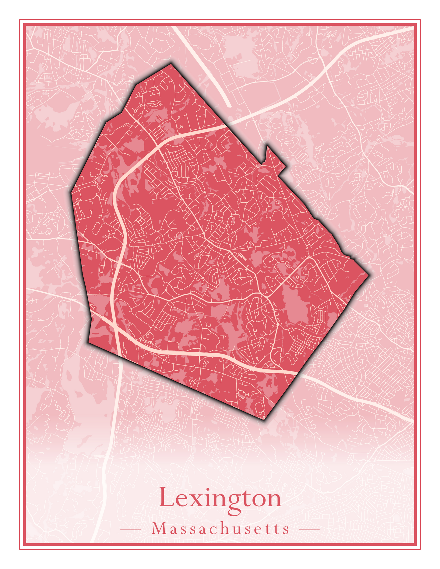 Massachusetts Towns - Street Map (Leominster - Leyden)