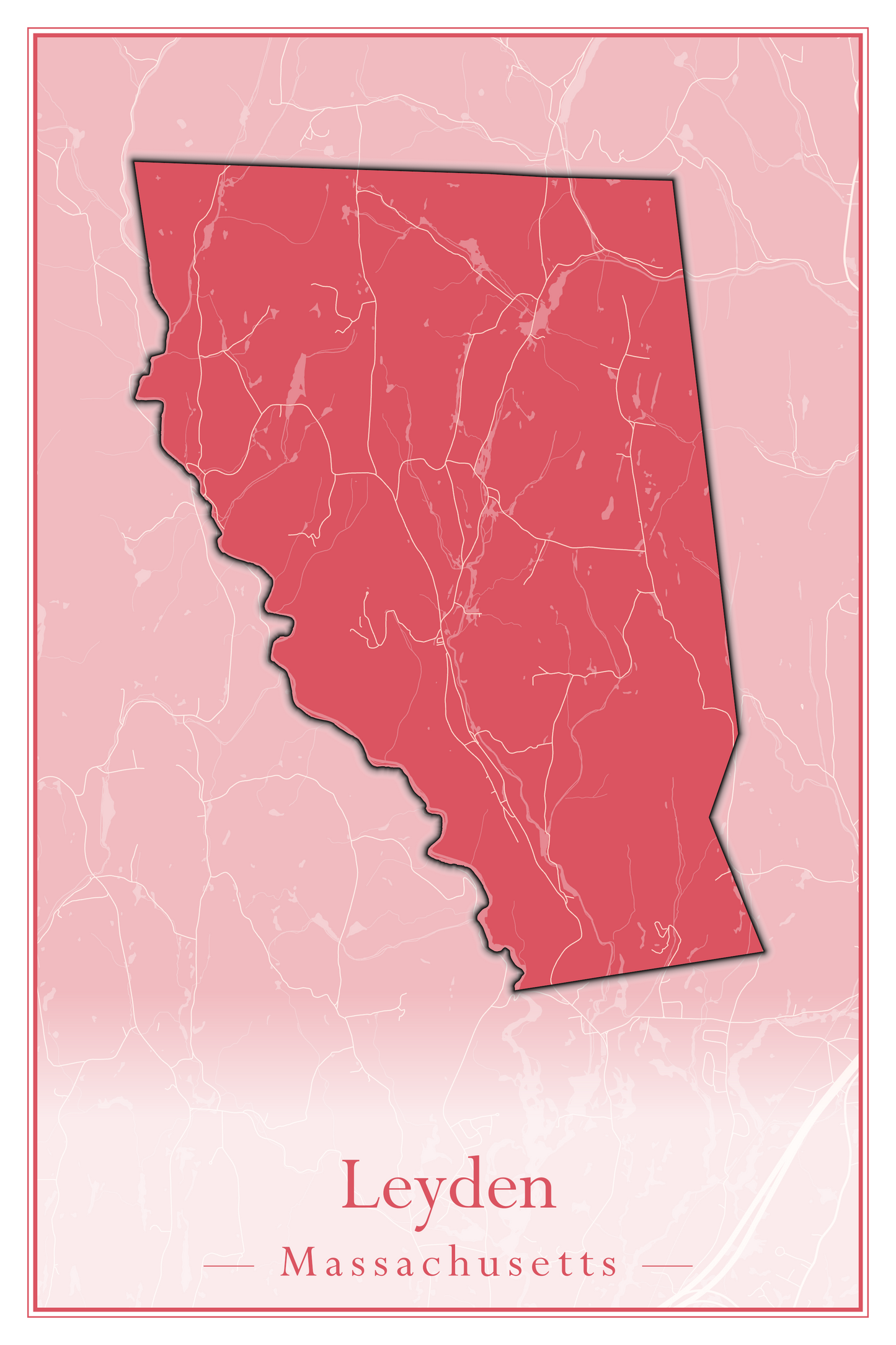 Massachusetts Towns - Street Map (Leominster - Leyden)