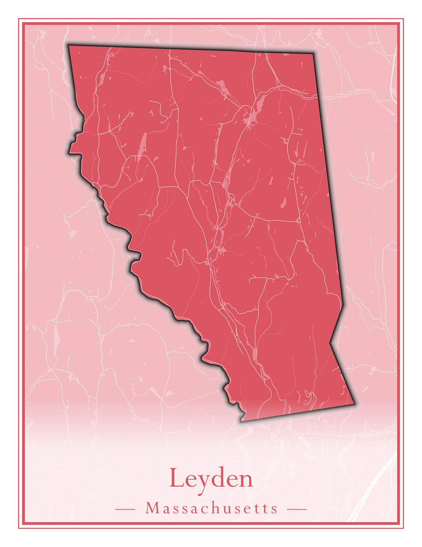 Massachusetts Towns - Street Map (Leominster - Leyden)