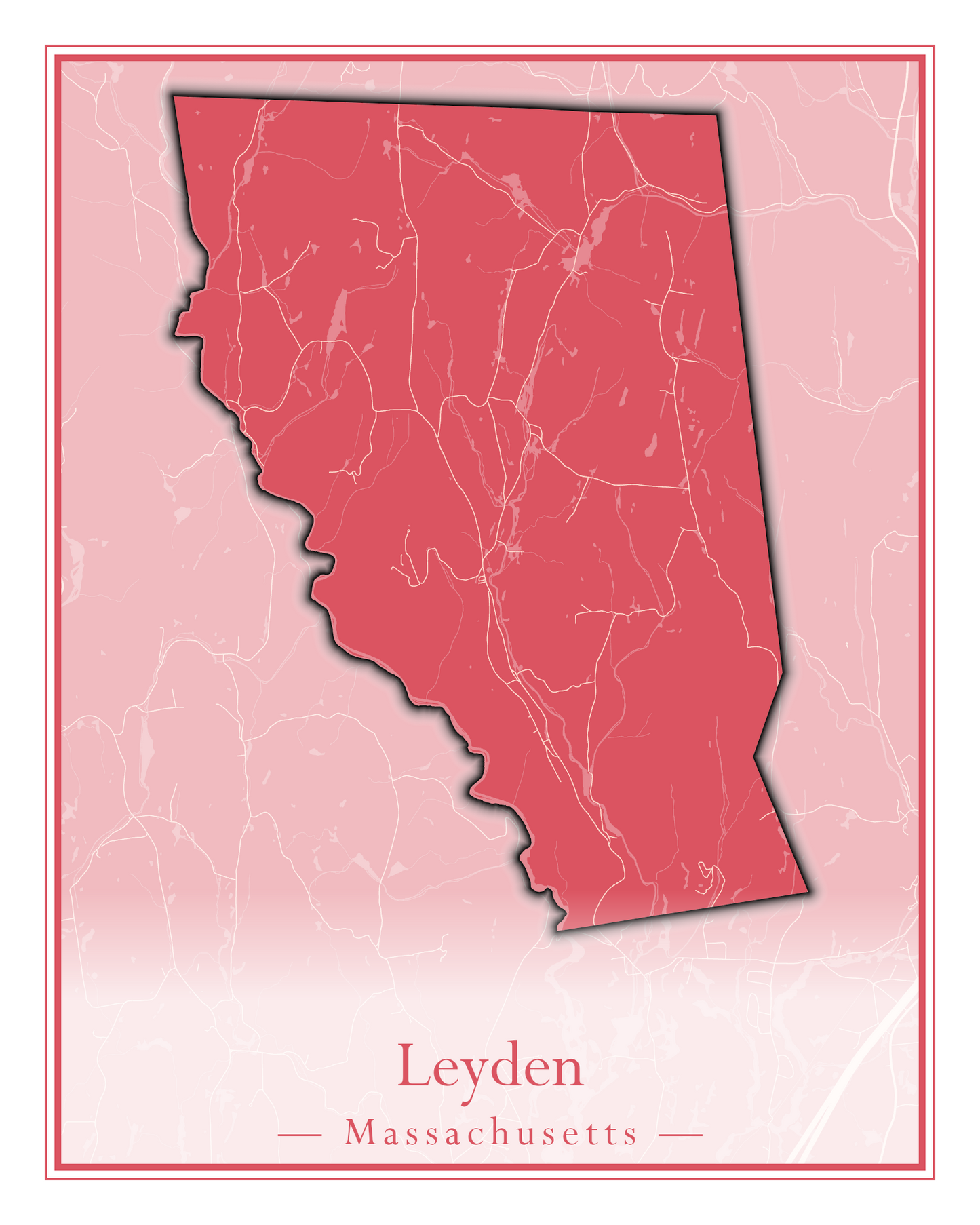 Massachusetts Towns - Street Map (Leominster - Leyden)