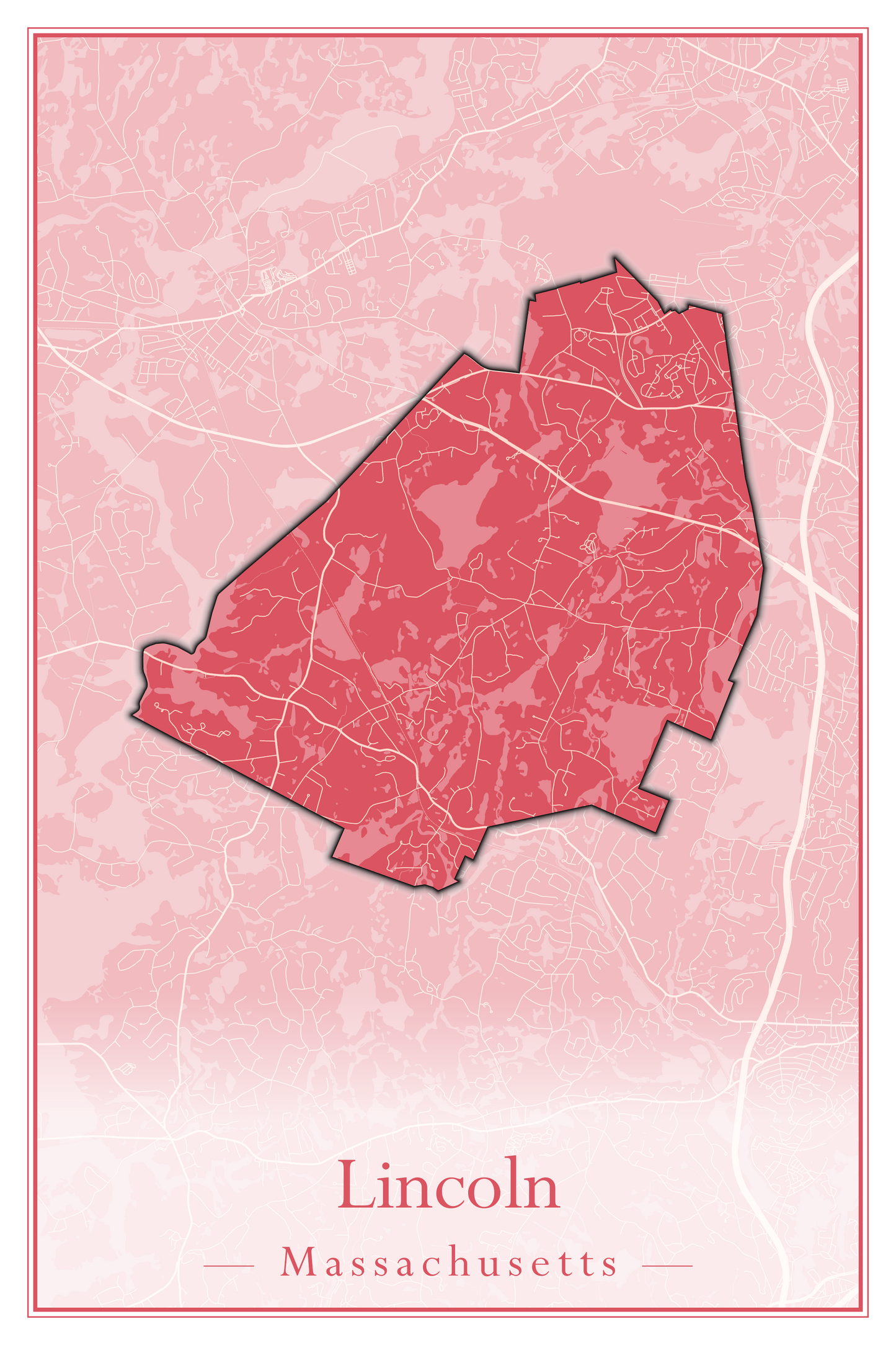 Massachusetts Towns - Street Map (Lincoln - Lowell)