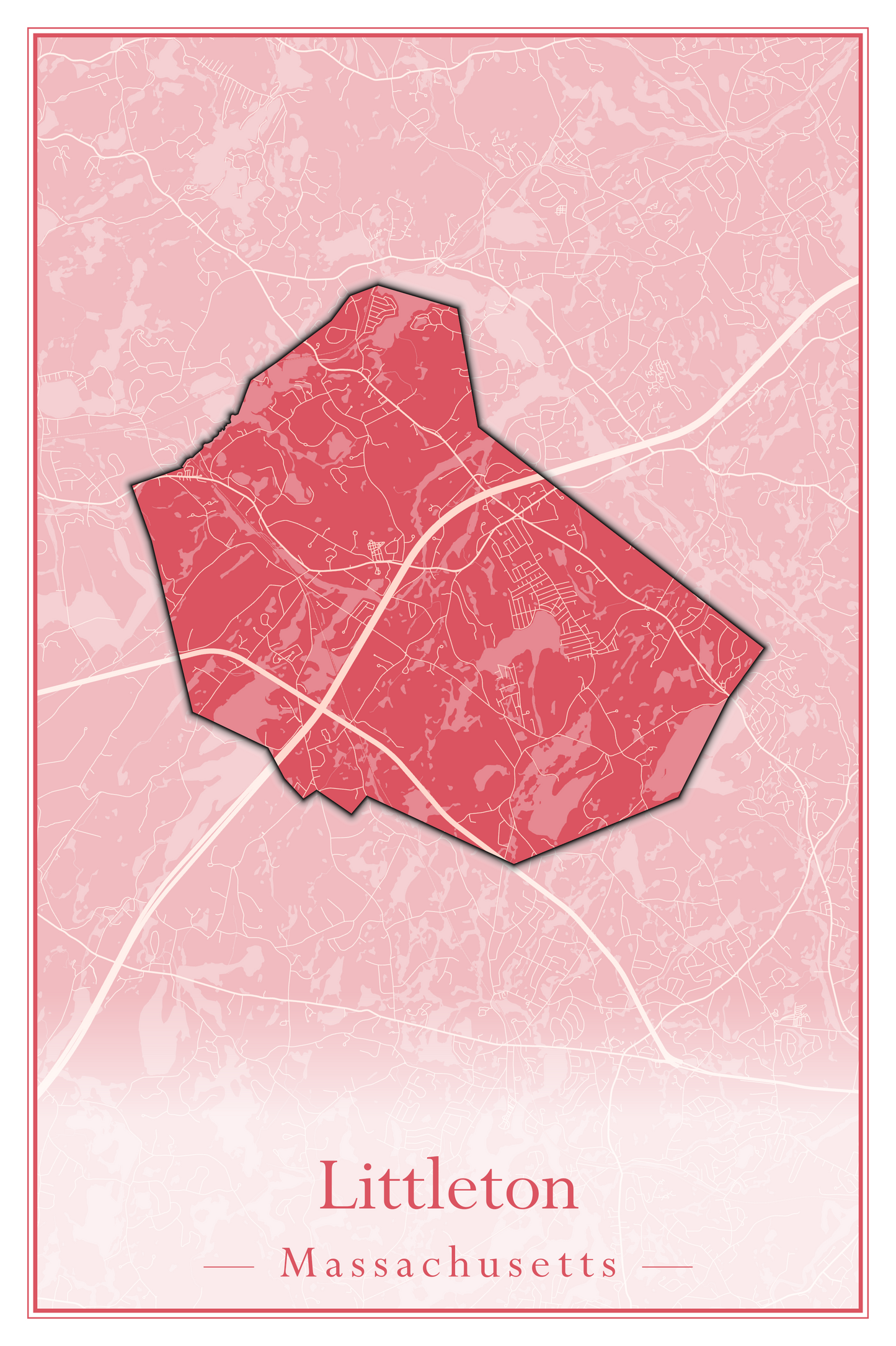 Massachusetts Towns - Street Map (Lincoln - Lowell)