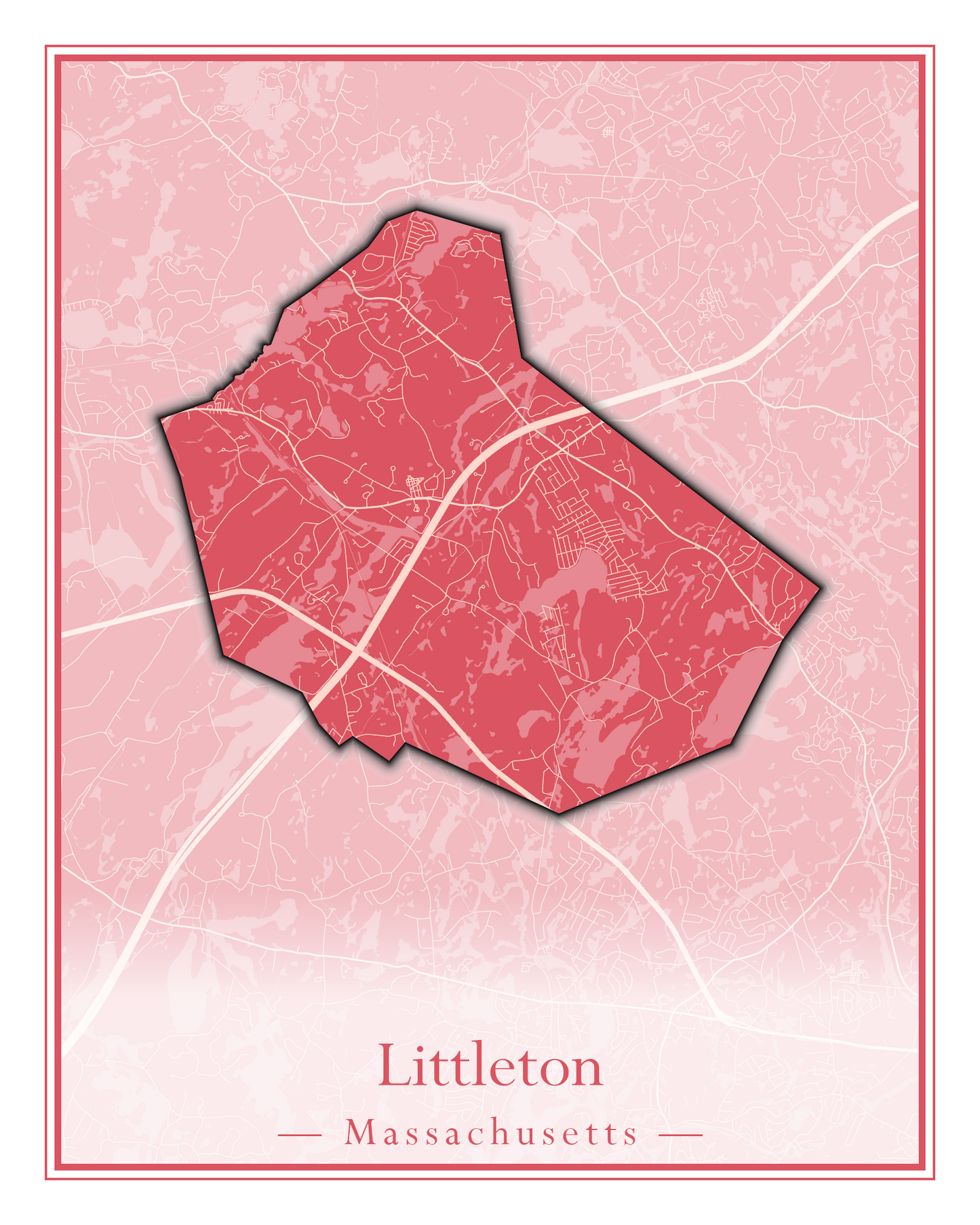 Massachusetts Towns - Street Map (Lincoln - Lowell)