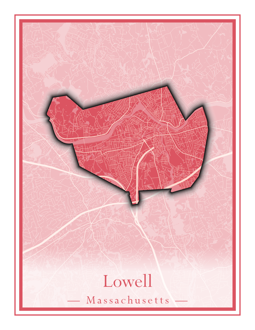 Massachusetts Towns - Street Map (Lincoln - Lowell)