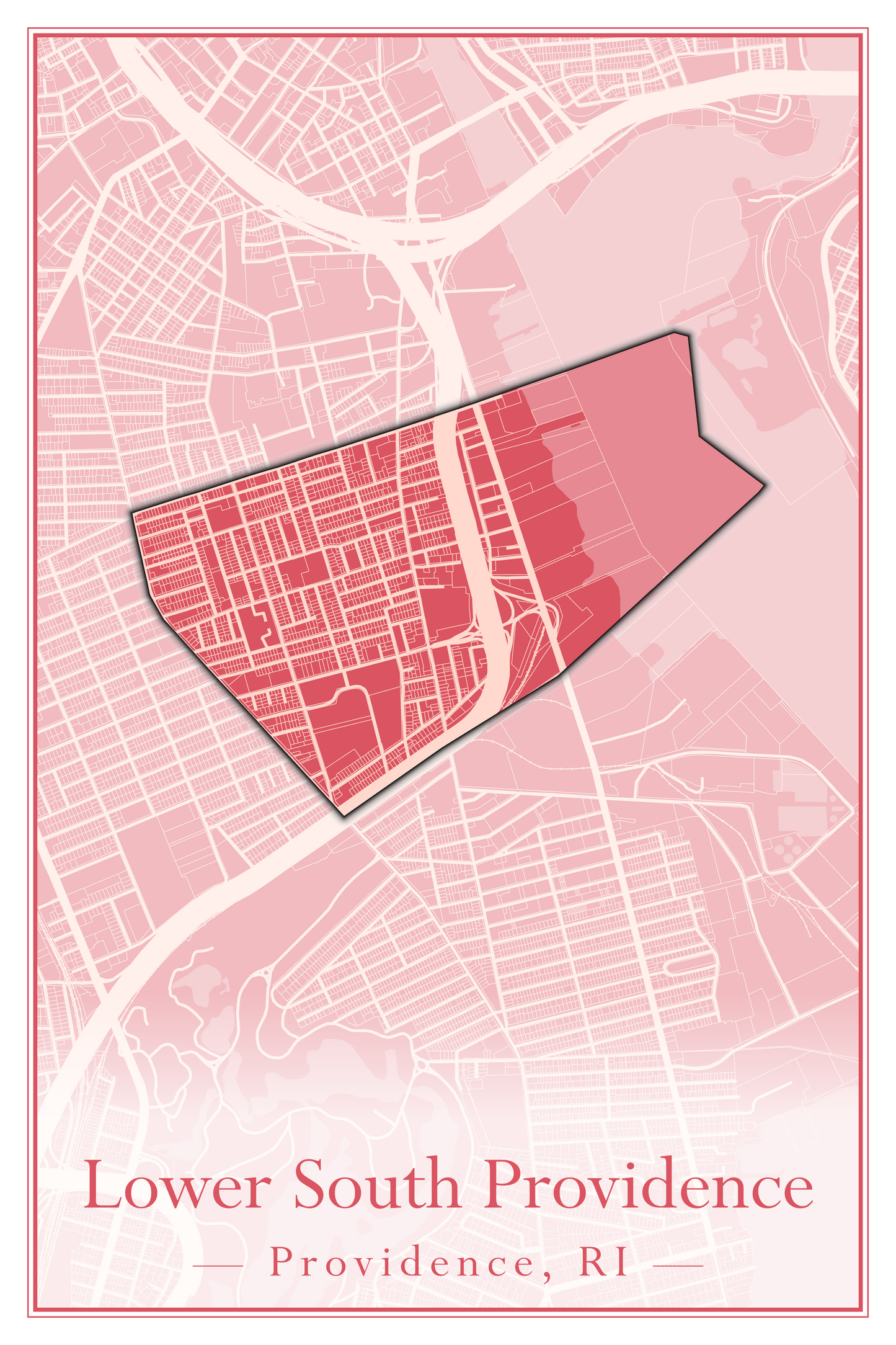 Providence Neighborhoods - Street Map (Hartford - Manton)