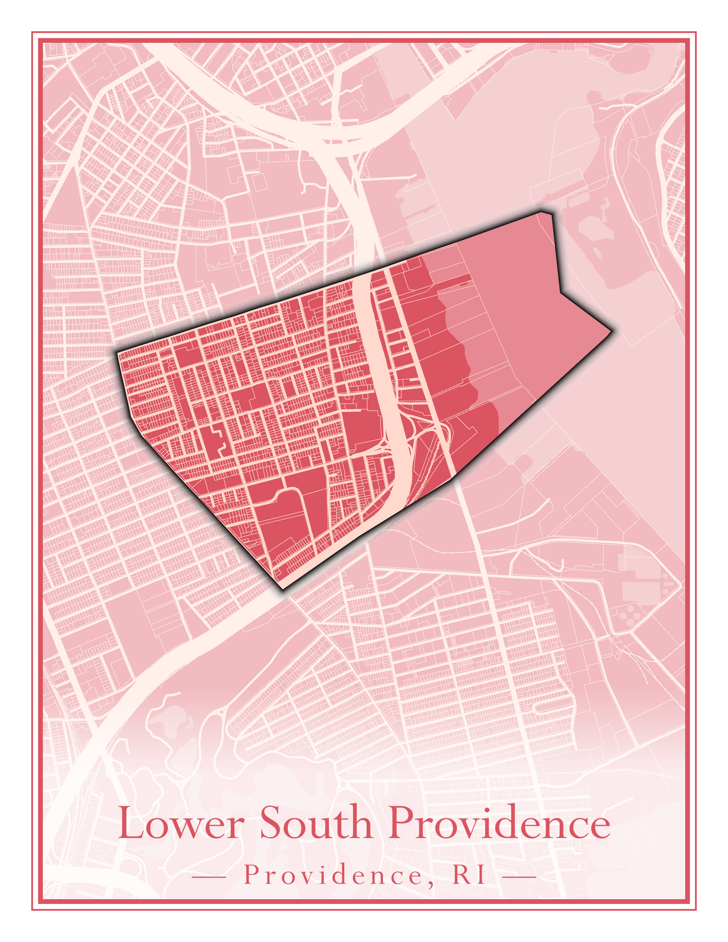 Providence Neighborhoods - Street Map (Hartford - Manton)