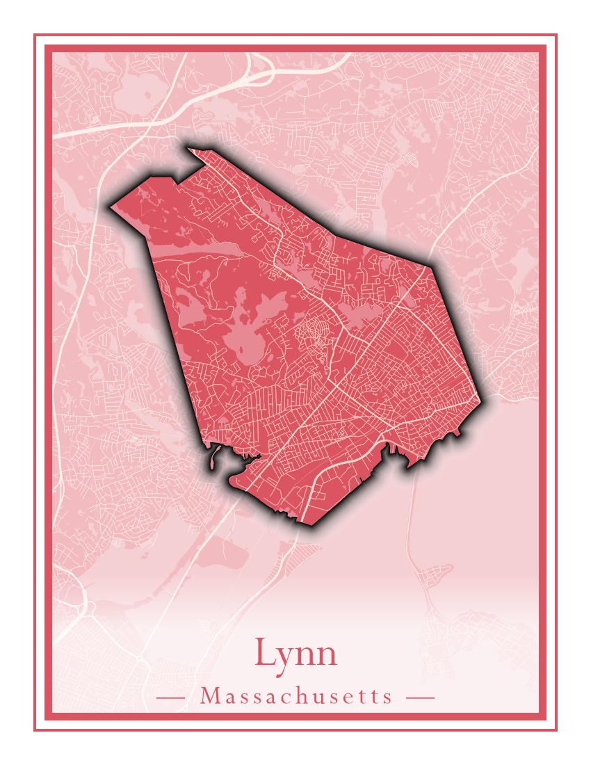 Massachusetts Towns - Street Map (Ludlow - Lynnfield)