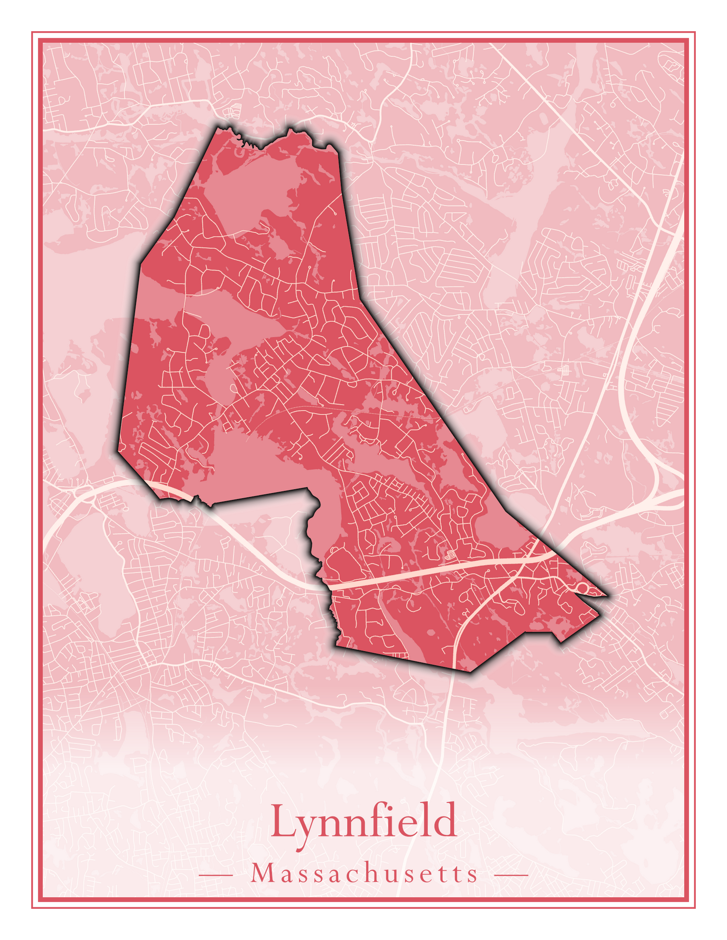 Massachusetts Towns - Street Map (Ludlow - Lynnfield)