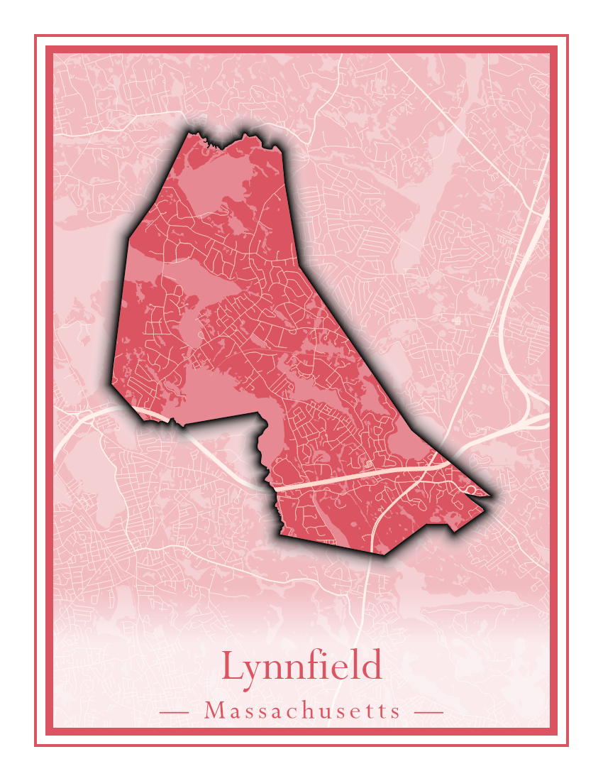 Massachusetts Towns - Street Map (Ludlow - Lynnfield)