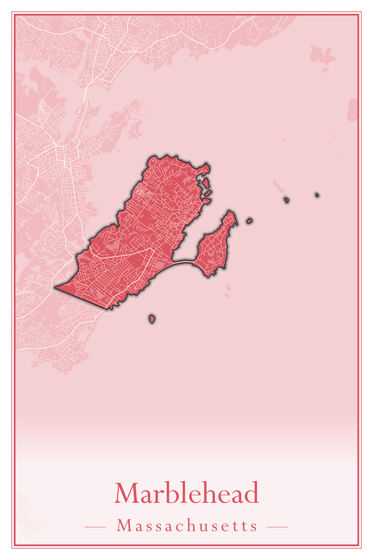 Massachusetts Towns - Street Map (Malden - Marblehead)