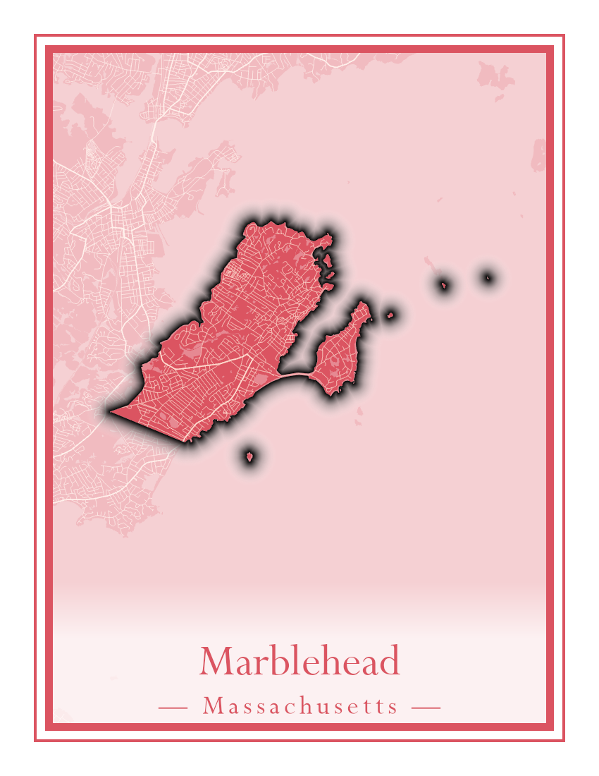 Massachusetts Towns - Street Map (Malden - Marblehead)