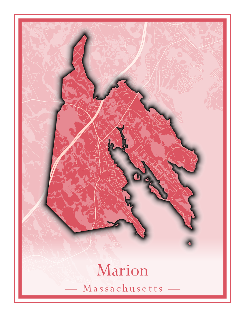 Massachusetts Towns - Street Map (Marion - Mashpee)