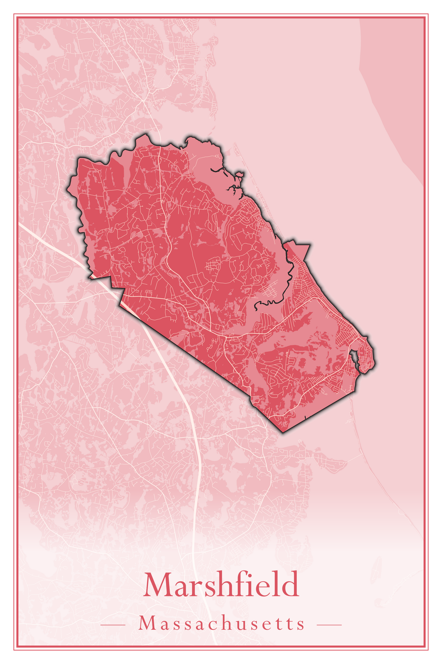 Massachusetts Towns - Street Map (Marion - Mashpee)