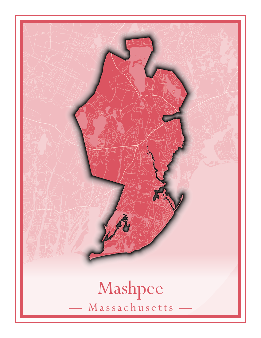 Massachusetts Towns - Street Map (Marion - Mashpee)