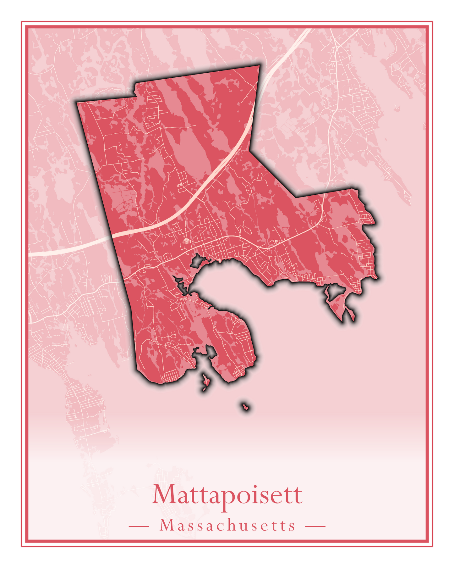 Massachusetts Towns - Street Map (Mattapoisett - Medford)