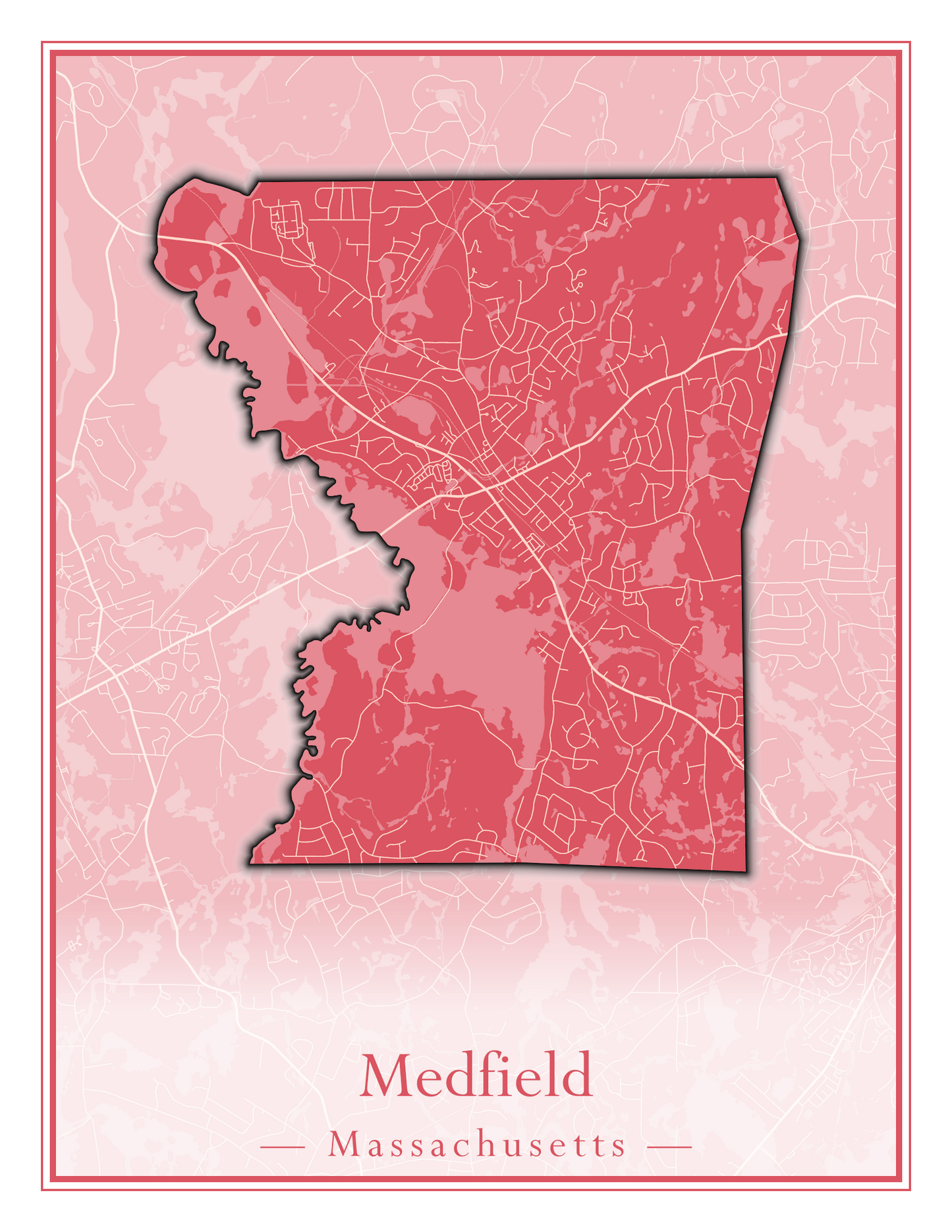 Massachusetts Towns - Street Map (Mattapoisett - Medford)