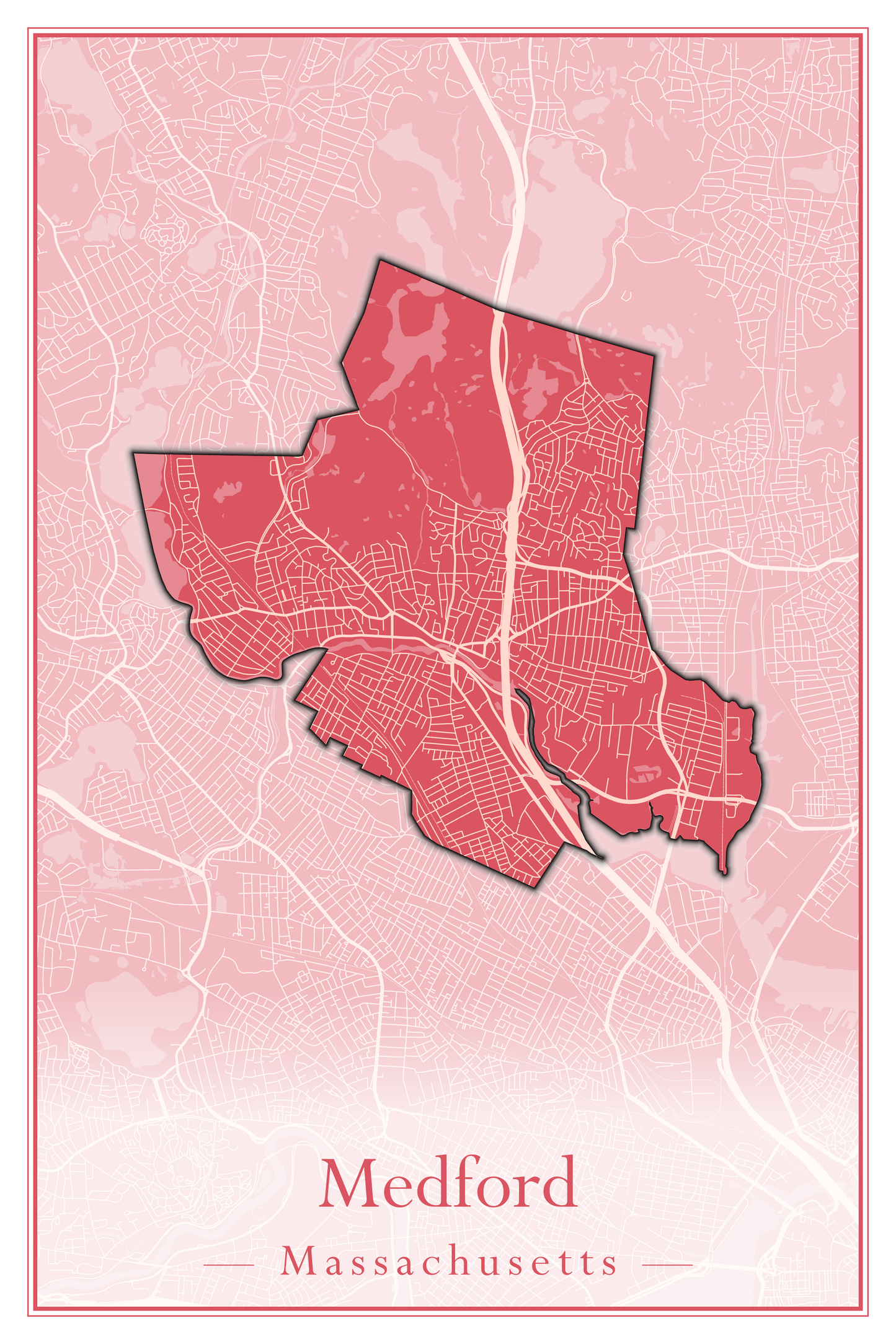 Massachusetts Towns - Street Map (Mattapoisett - Medford)