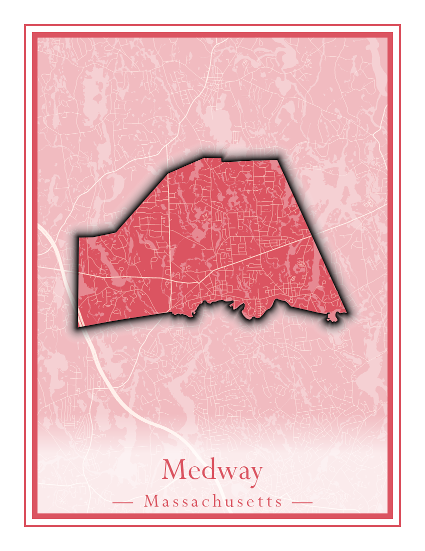 Massachusetts Towns - Street Map (Medway - Merrimac)