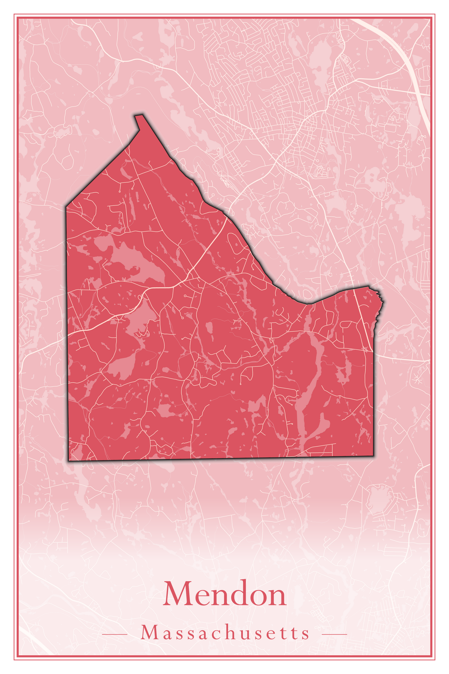 Massachusetts Towns - Street Map (Medway - Merrimac)