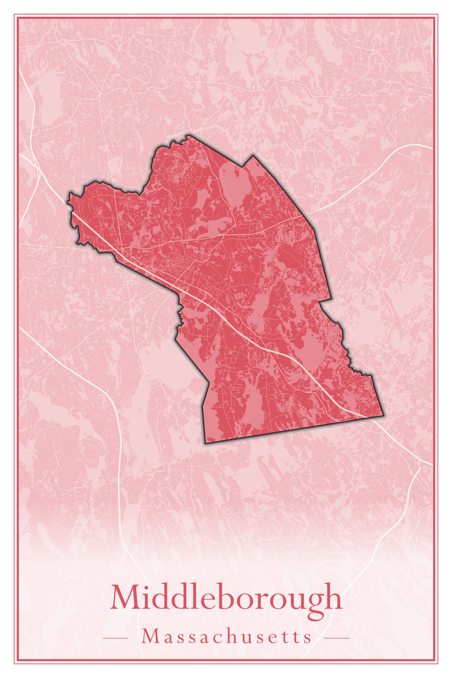 Massachusetts Towns - Street Map (Methuen - Middleton)