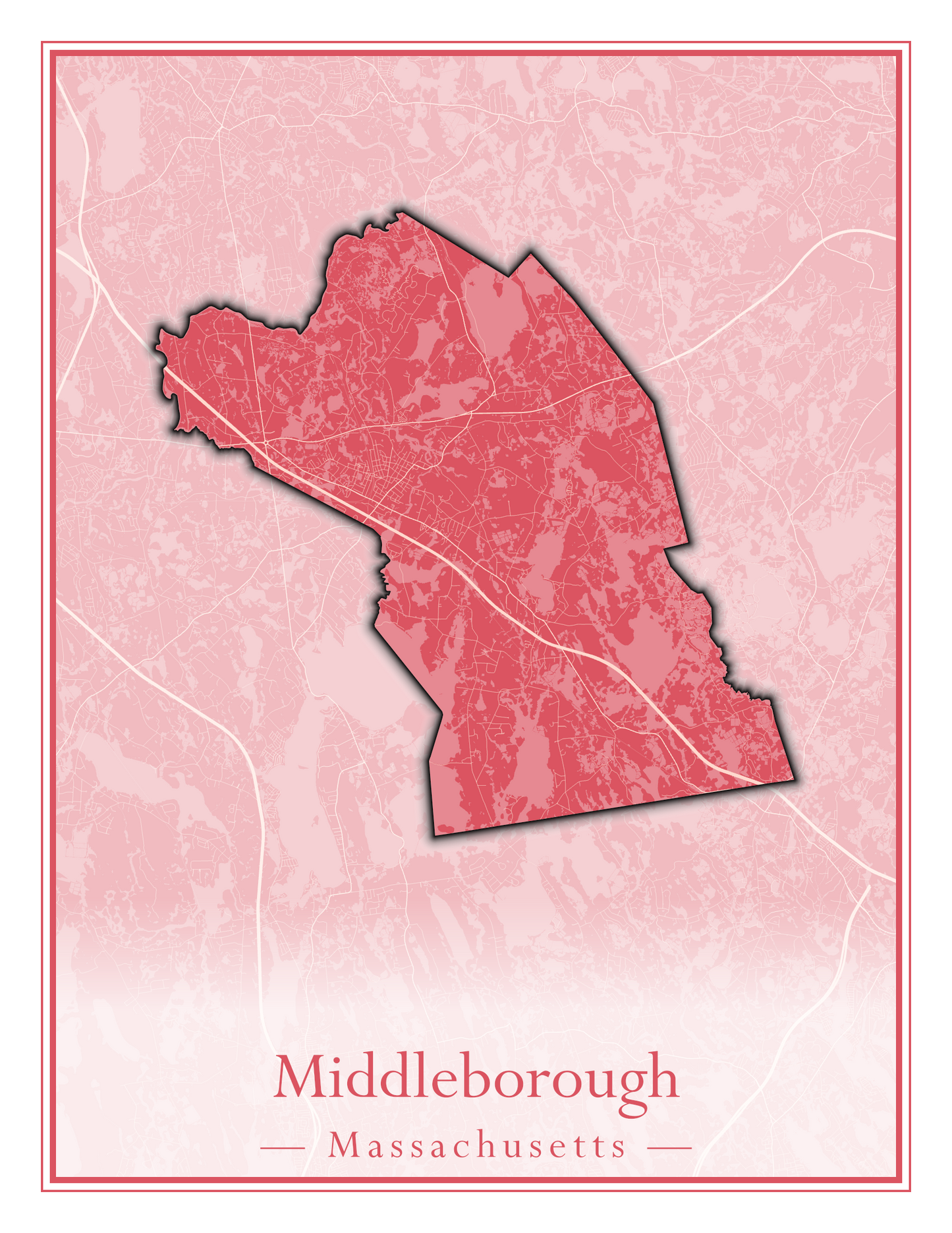 Massachusetts Towns - Street Map (Methuen - Middleton)