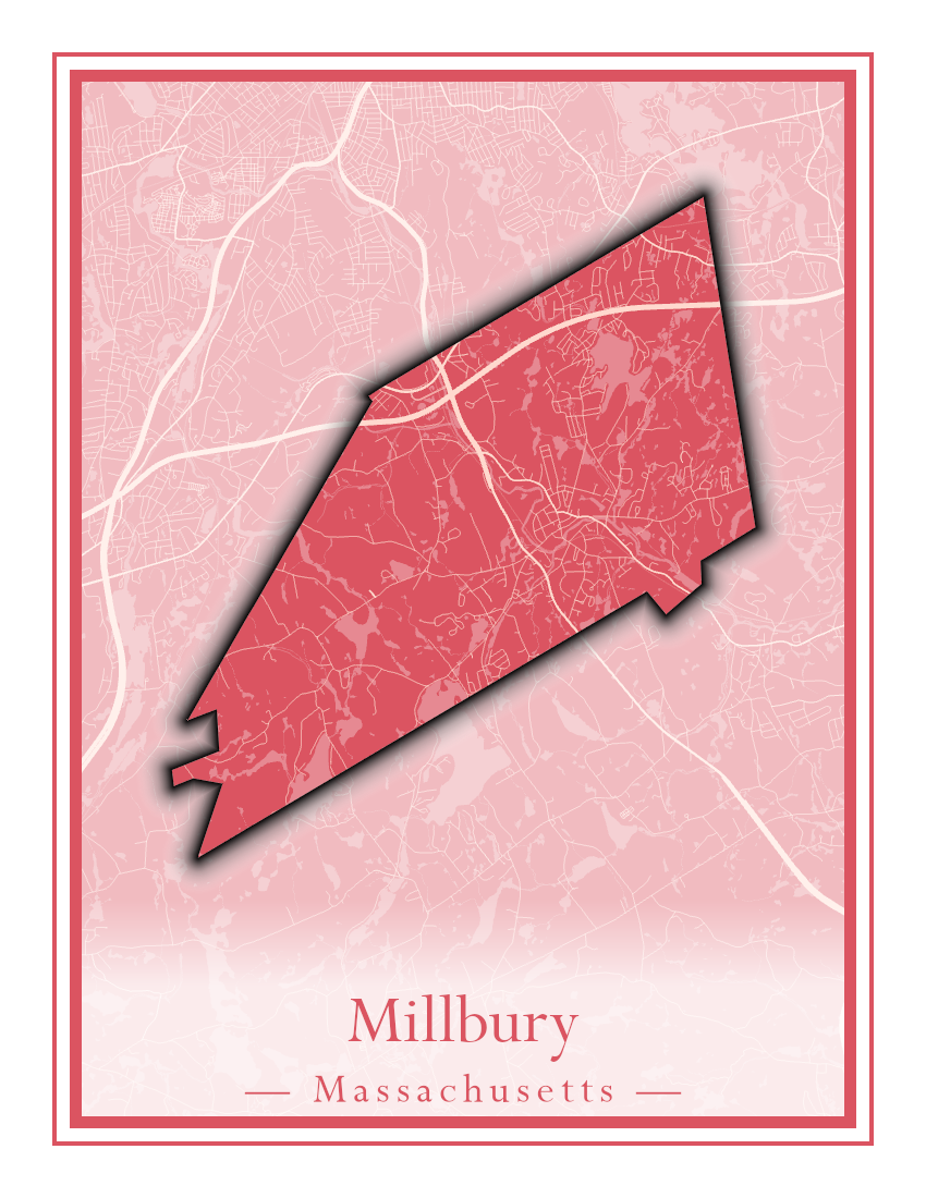 Massachusetts Towns - Street Map (Milford - Millville)