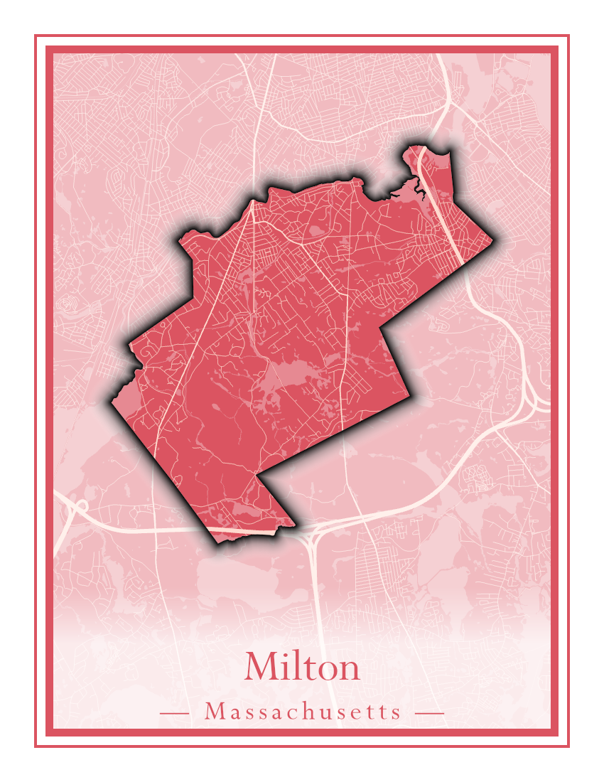 Massachusetts Towns - Street Map (Milton - Montague)