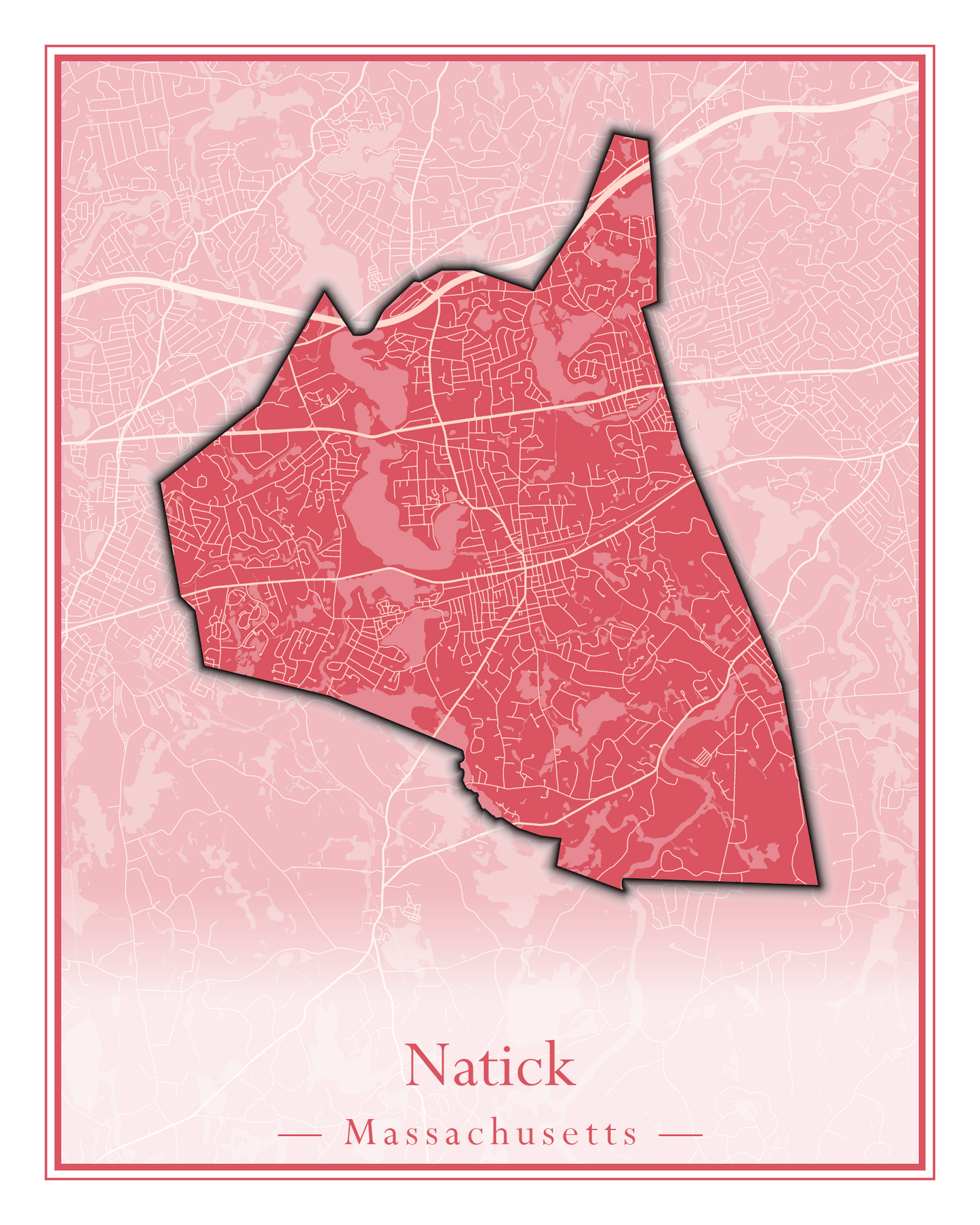 Massachusetts Towns - Street Map (Nantucket - New Ashford)