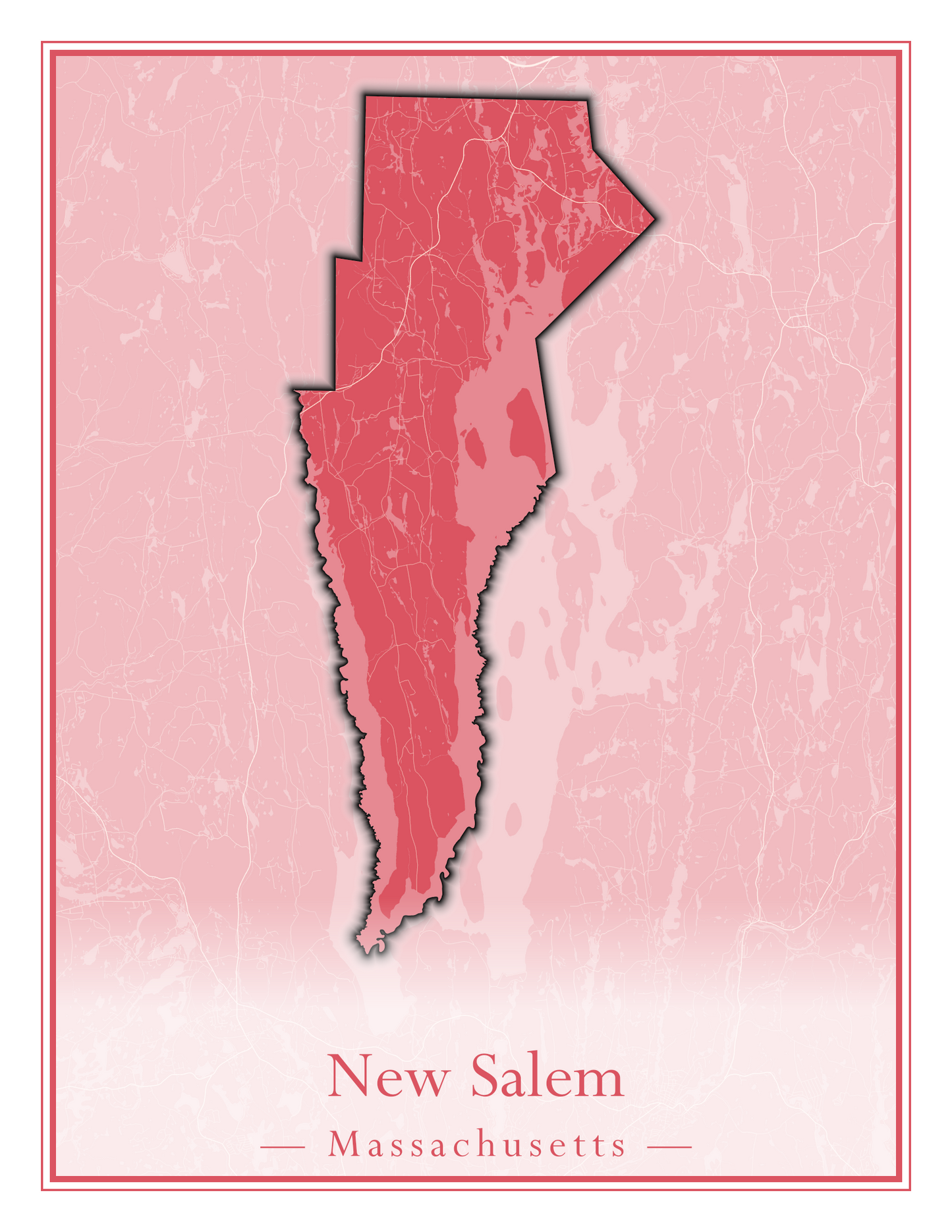 Massachusetts Towns - Street Map (New Bedford - New Salem)