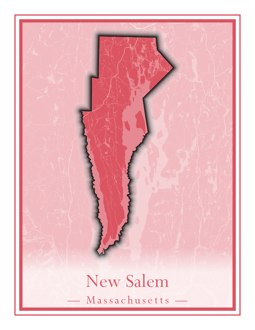 Massachusetts Towns - Street Map (New Bedford - New Salem)