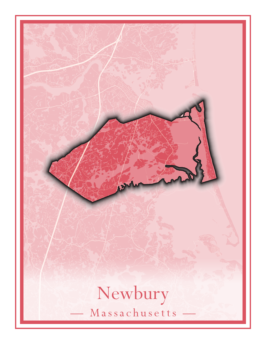 Massachusetts Towns - Street Map (Newbury - Norfolk)