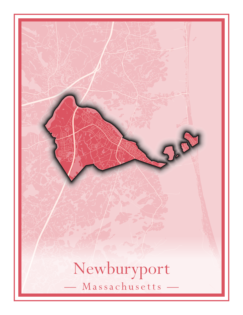 Massachusetts Towns - Street Map (Newbury - Norfolk)