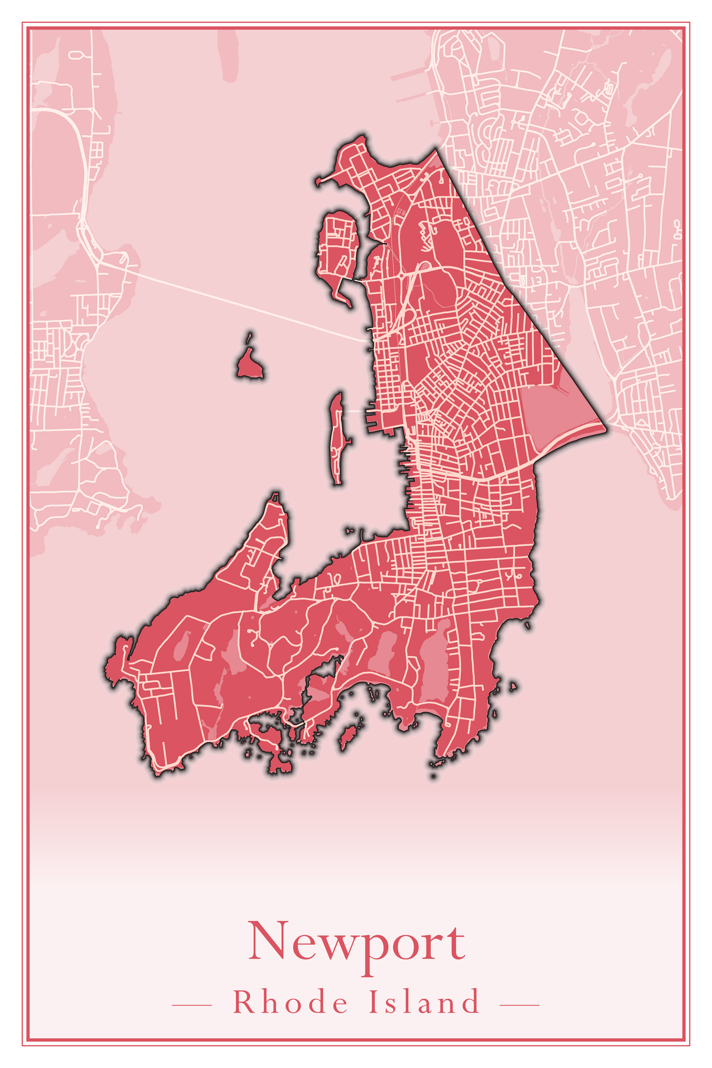 Rhode Island Towns - Street Map (New Shoreham - North Providence)