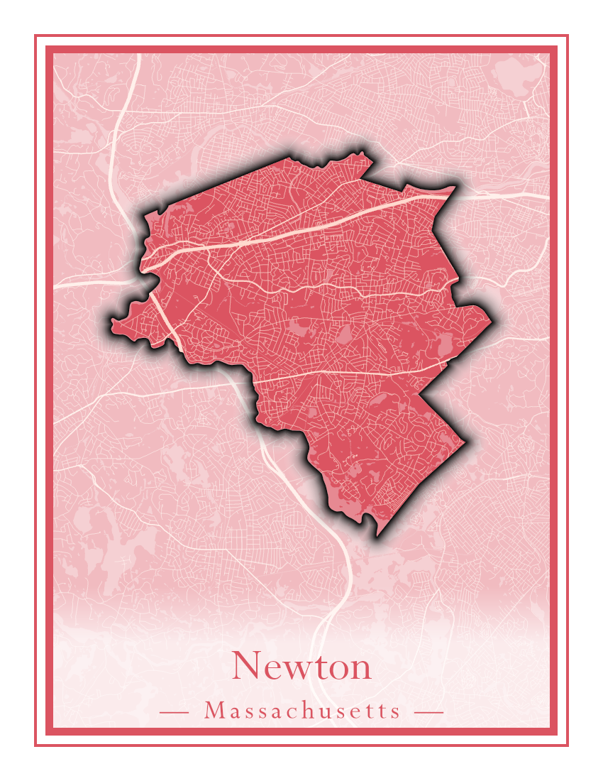 Massachusetts Towns - Street Map (Newbury - Norfolk)