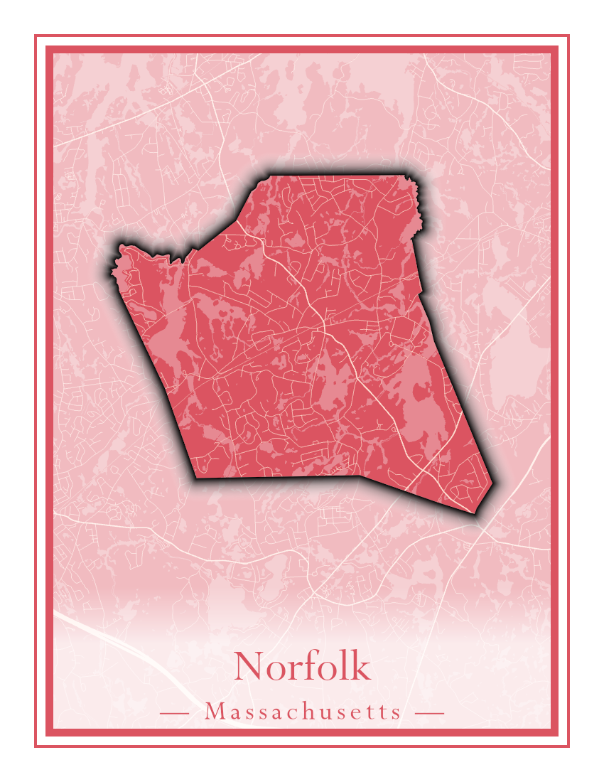 Massachusetts Towns - Street Map (Newbury - Norfolk)