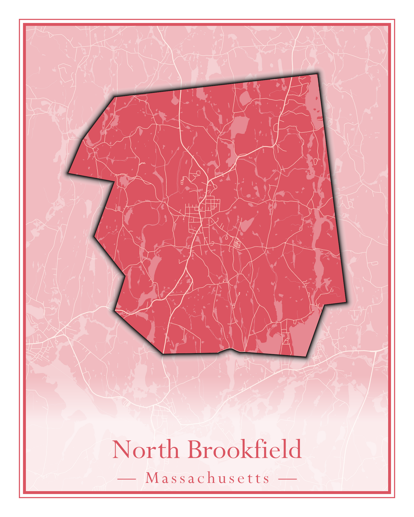 Massachusetts Towns - Street Map (North Adams - North Brookfield)