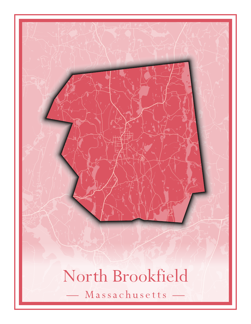 Massachusetts Towns - Street Map (North Adams - North Brookfield)