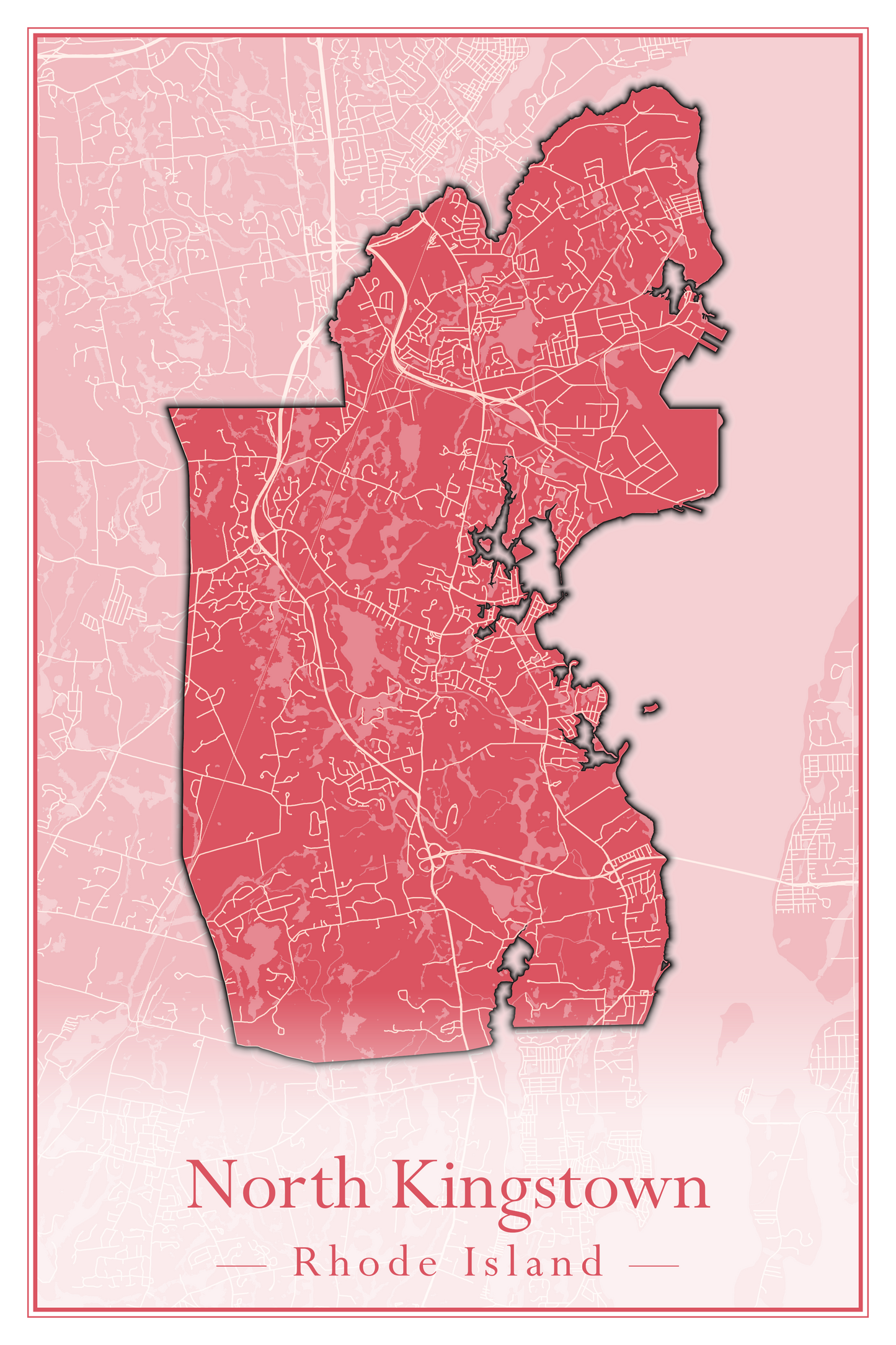 Rhode Island Towns - Street Map (New Shoreham - North Providence)