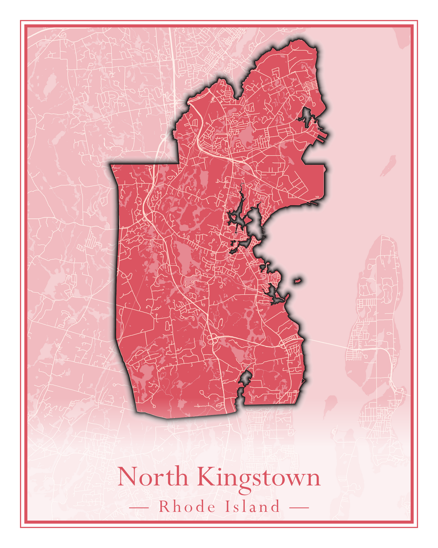 Rhode Island Towns - Street Map (New Shoreham - North Providence)