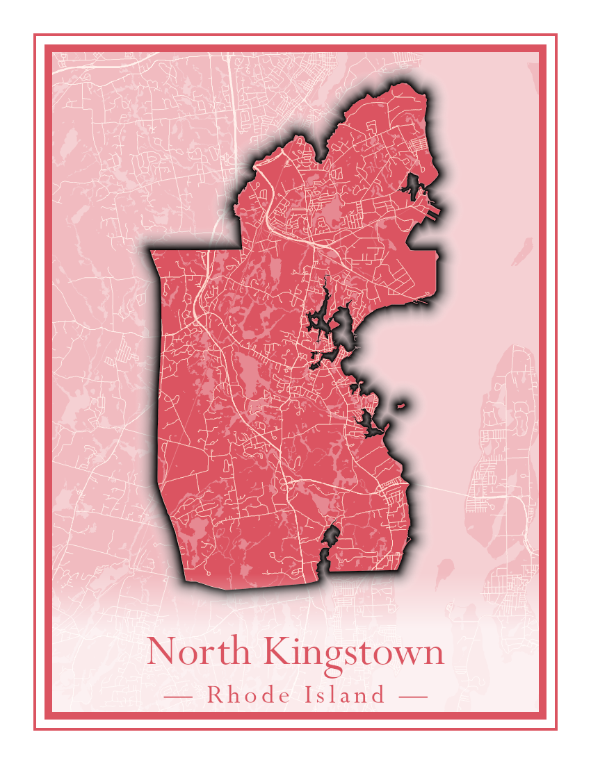 Rhode Island Towns - Street Map (New Shoreham - North Providence)