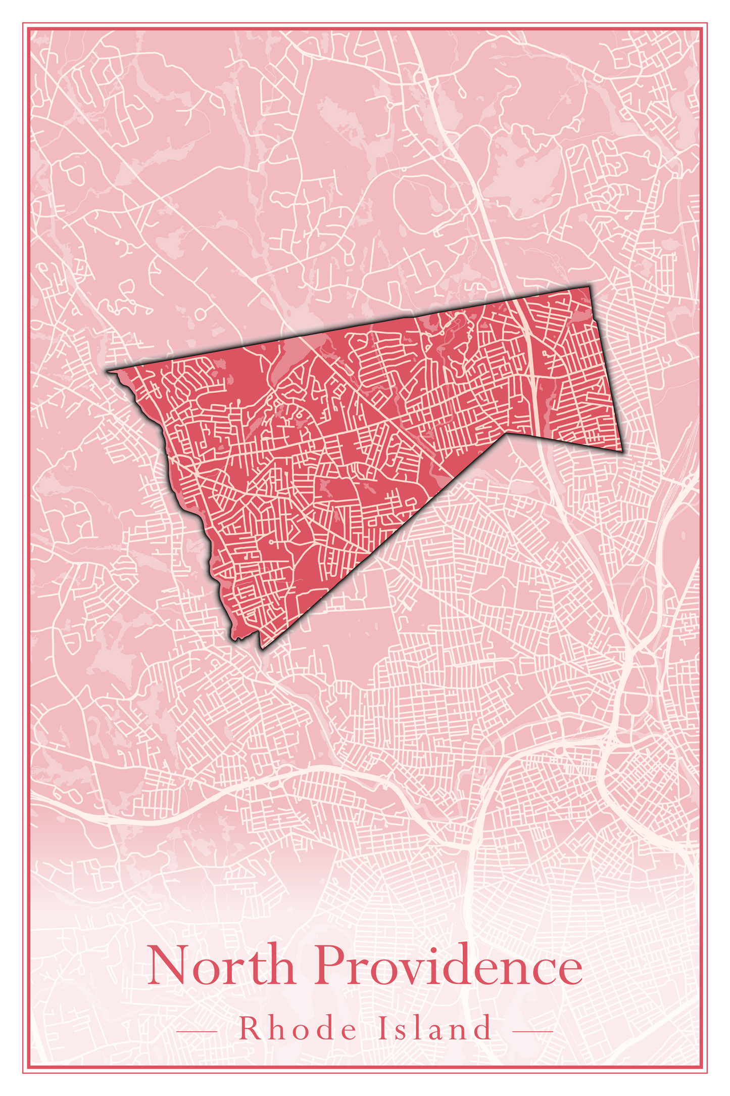 Rhode Island Towns - Street Map (New Shoreham - North Providence)