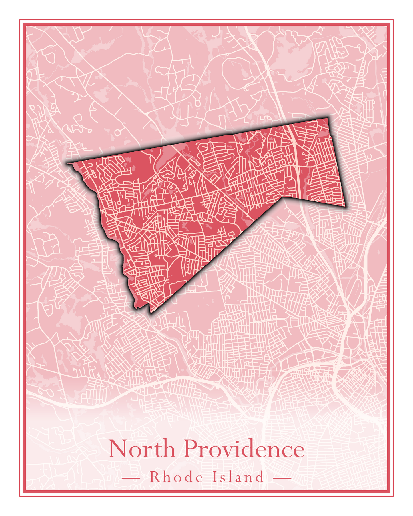 Rhode Island Towns - Street Map (New Shoreham - North Providence)