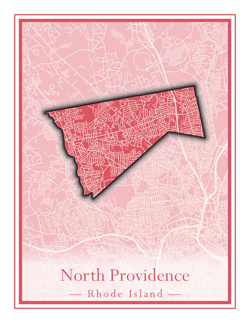 Rhode Island Towns - Street Map (New Shoreham - North Providence)