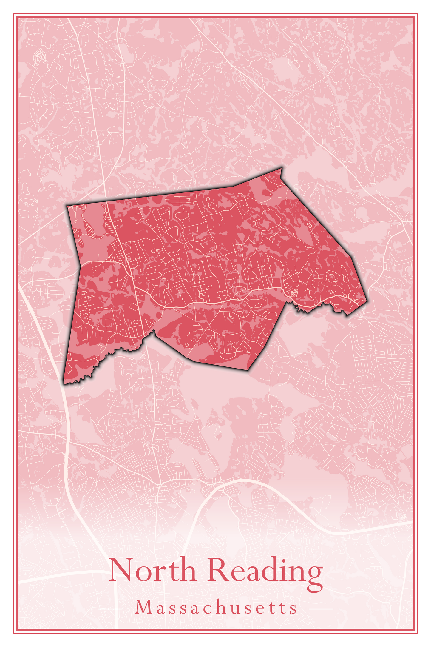 Massachusetts Towns - Street Map (North Reading - Northbridge)